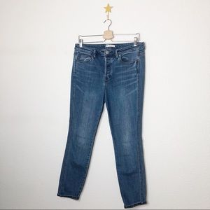 Free People Button Fly Straight Leg Jeans